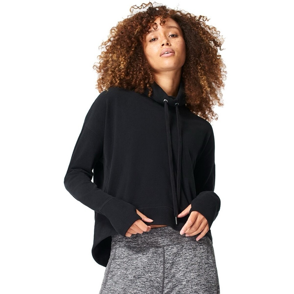Sweaty Betty Harmonise Luxe Funnel Neck Sweatshirt Black